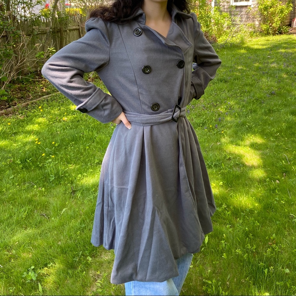 Vintage 1950’s inspired grey princess coat